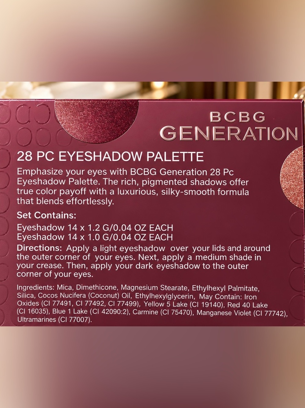 BCBG Generation Patent Croc-Embossed Raspberry eyeshadow palette - Picture 3 of 4